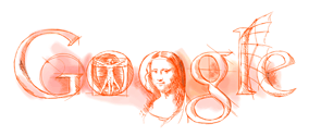 Google Logo for Da Vinci's Birthday