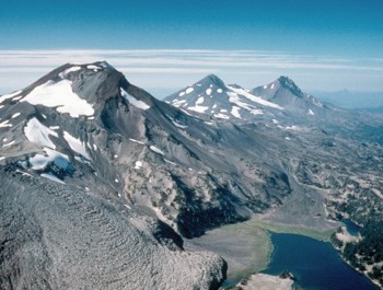Photograph of Three Sisters Volcanoes