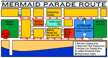 Mermaid Parade Route