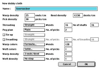 CAD Software Configuration for Weaving Seersucker